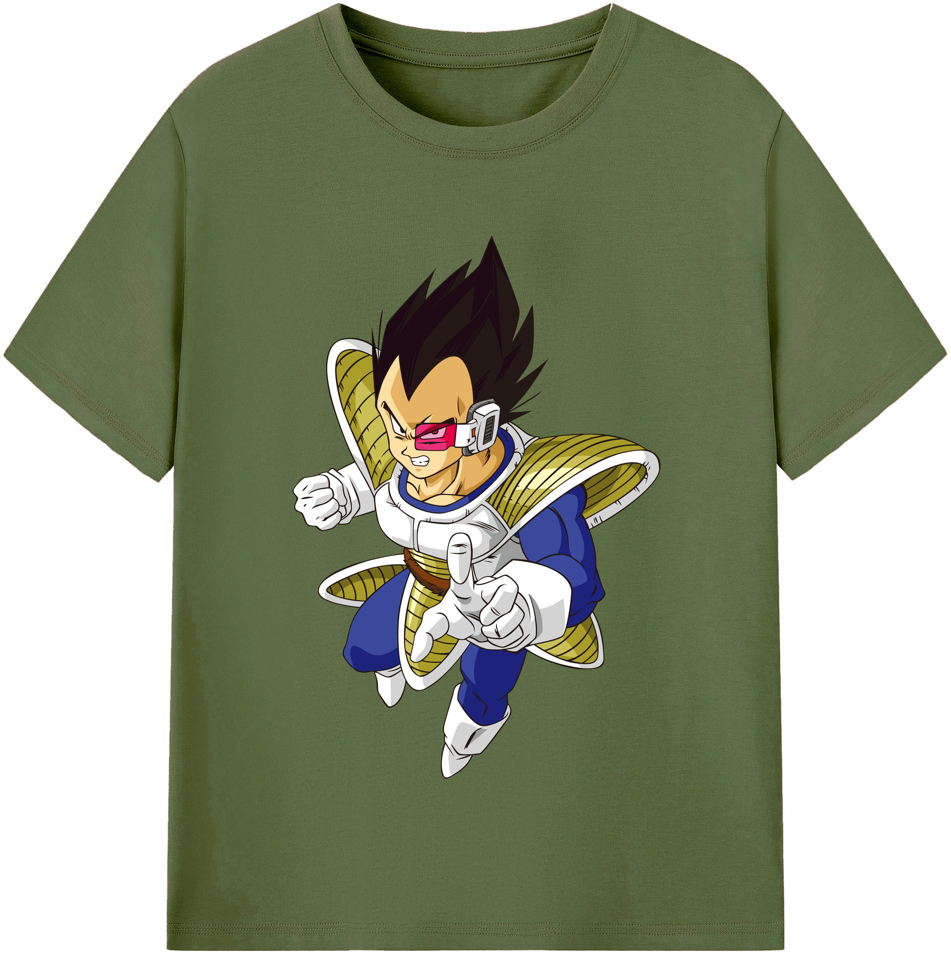 （画像用） ドラゴンボール ベジータ四世（Bejīta Yonsei）DRAGON BALL Vegeta IV 綿100％半袖Tシャツ（フロントプリント）
